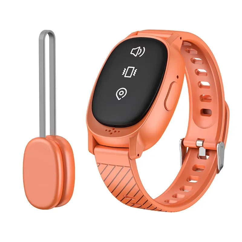 Portable Kids Bedwetting Alarm Wireless USB Rechargeable Wearable Vibration Reminder For Children Potty Training Elderly Baby Vue Orange