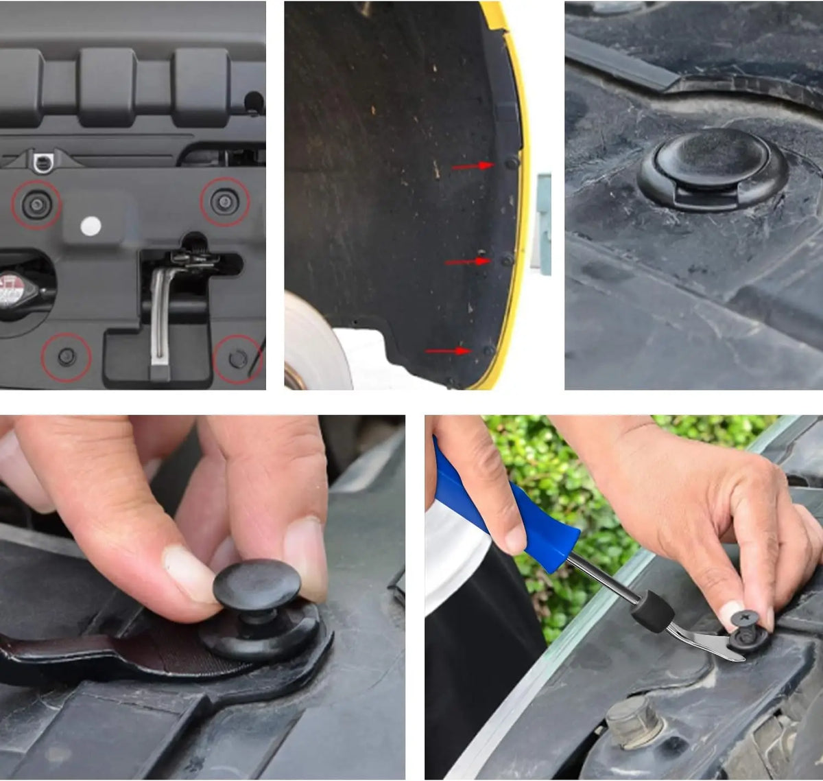 Nilight 855Pcs/1045pcs Car Push Retainer Clips Auto Fasteners Kit Included 16 Sizes Nylon Bumper Fender Rivets Door Trim Panel Clips with 5 Fasteners Remover 10 Cable Ties for Toyota GM Ford Honda Chevy Vue