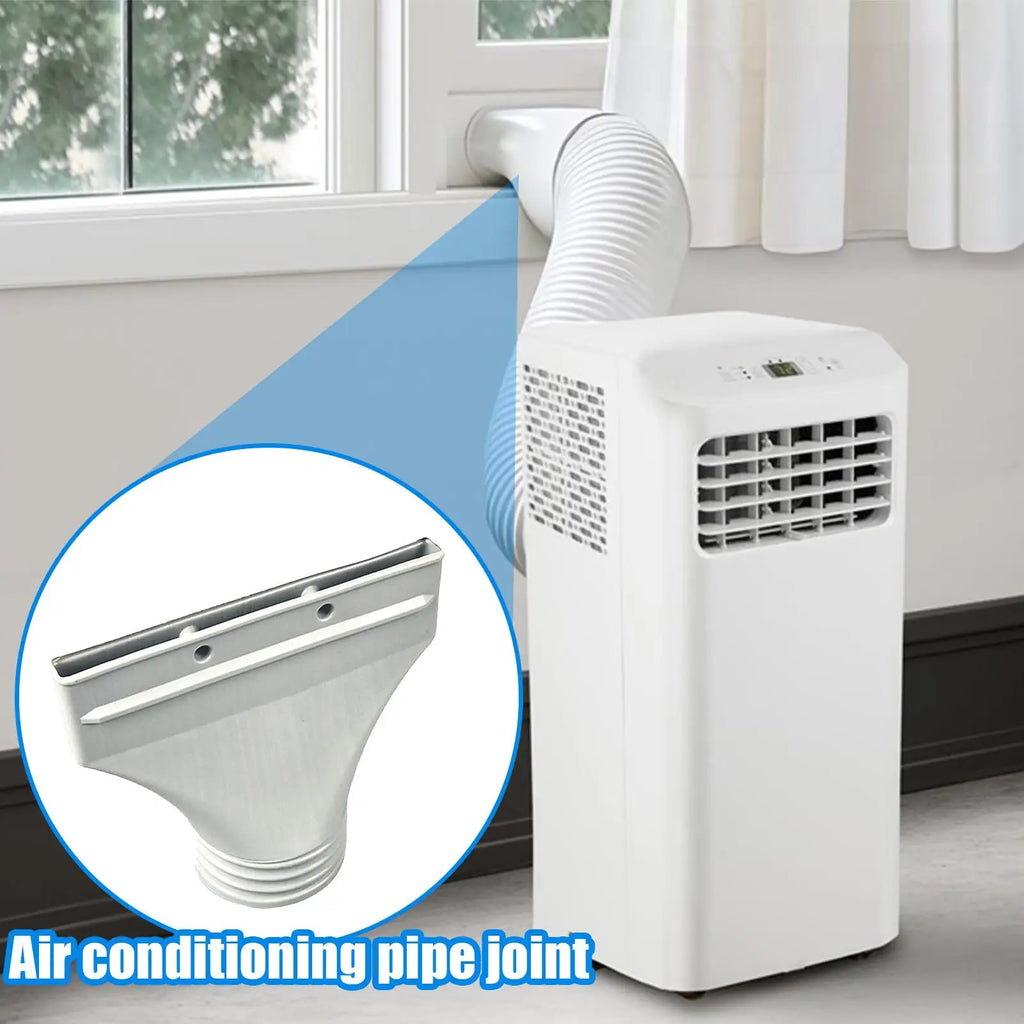 Portable Ac Hose Adapter Exhaust Port For Air Conditioning Outlet Pipe Connector Flat Exhaust Nozzle Plastic Flat Hose Adapter Vue