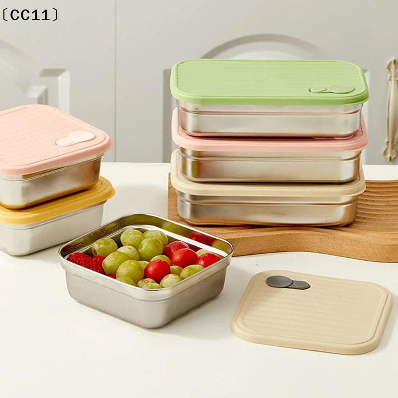 Portable 304 Stainless Steel Lunch Box Reusable Sealed Leak Proof