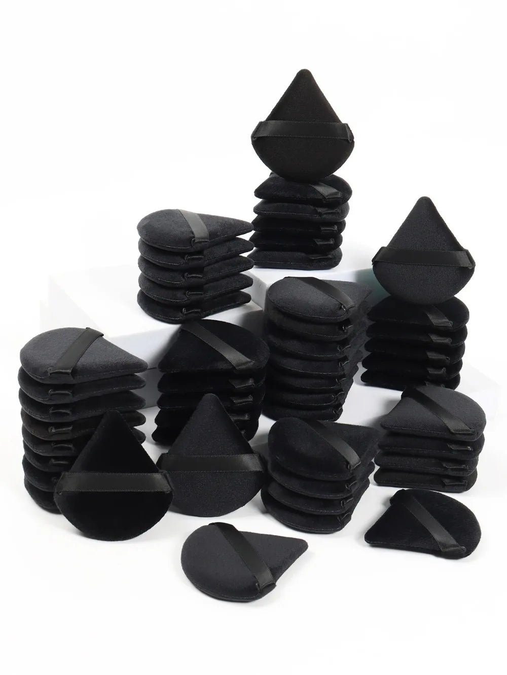 Soft Velvet Cosmetics Puff Mixer Black Triangle Powder Puff Facial Makeup Sponge Makeup Access Beauty Foundation Make-Up Sponge Vue