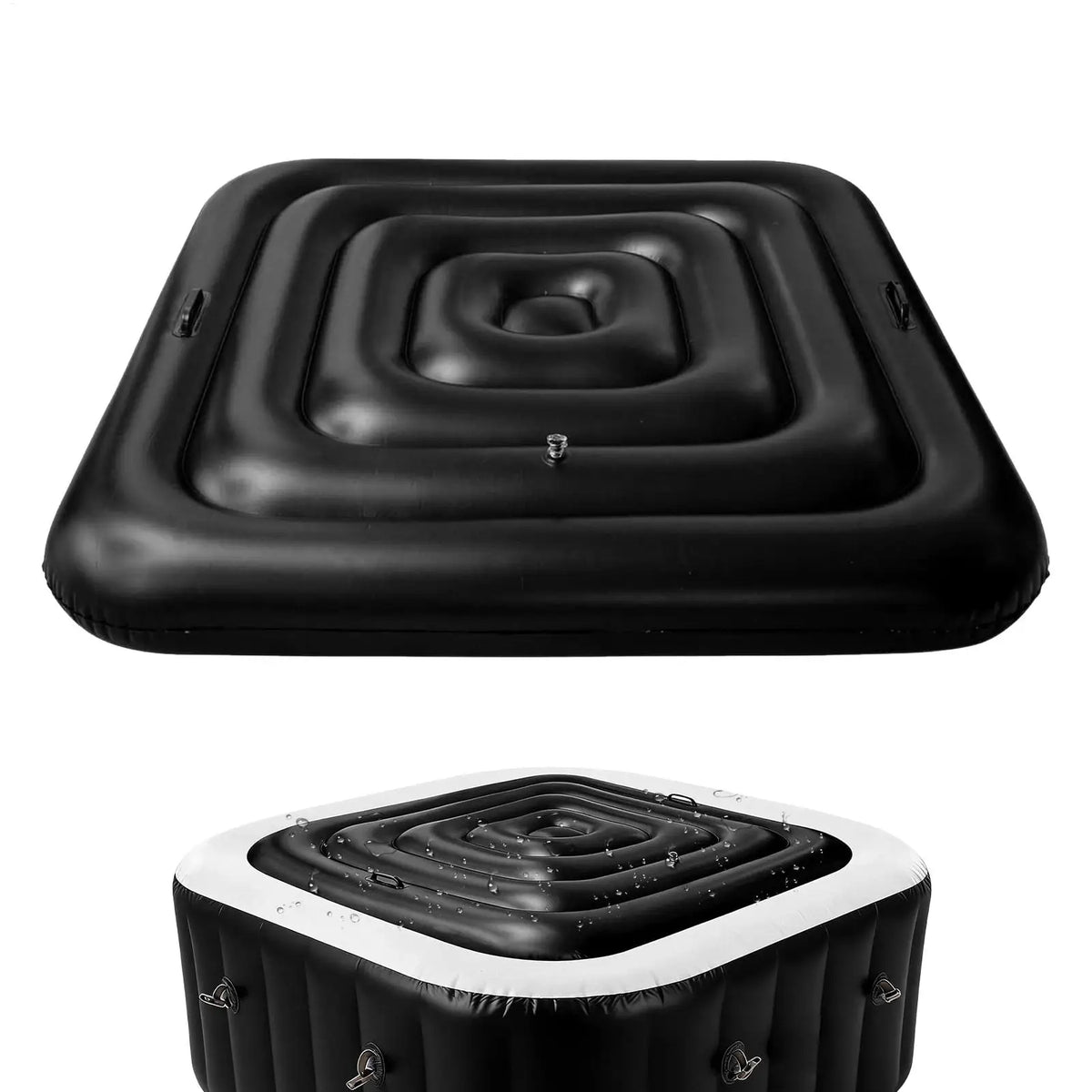 130cm/165cm PVC Inflatable Hot Tub Cover Energy-Saving Lightweight Thermal Portable Lid Square Hot Tub Thermal Cover Vue