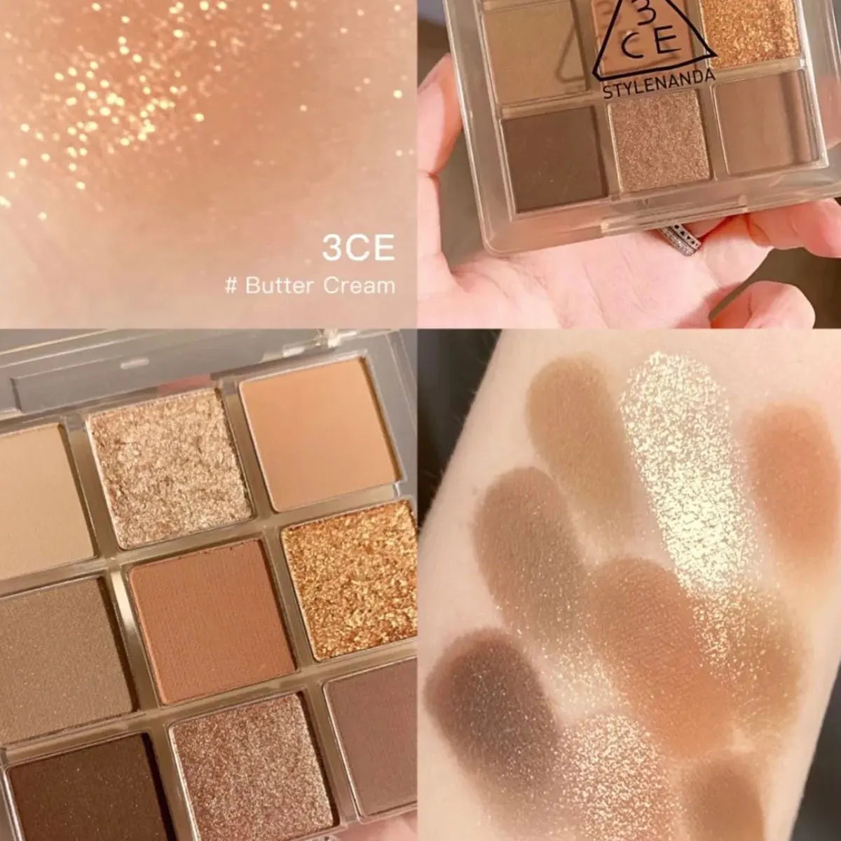 [ClearanceSale] 3CE Multi Eye Color Palette BUTTER CREAM,Highly Pigmented,Beginner-Friendly,Korean Cosmetic,Korean Makeup Vue