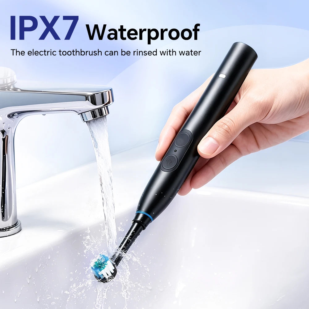 Adults Rotary Electric Toothbrush, 5 Mode Rechargeable Smart Timer IPX7 Waterproof Travel Toothbrush with 4 Replacement Heads Vue
