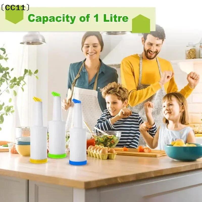 1L Plastic Juice Jug Dispensers Bar Pour Colorful Juice Pouring Bottle Containers For Bar Home Supplies Restaurant Cafe〔CC11〕 Vue