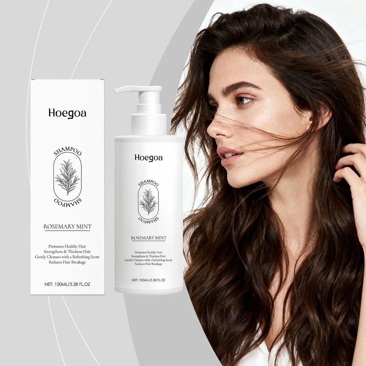 Rosemary & Mint Shampoo - A Shampoo for Enhancing Hair Shine, Cleansing Strands, Smoothing and Volumizing Hair Vue