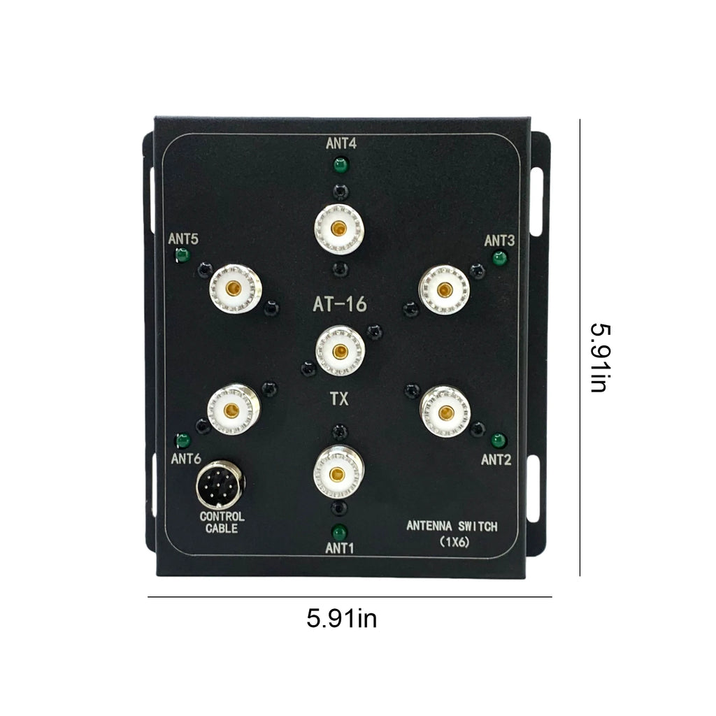 6-Way Coax Remote Antenna Switch 800W PEP | 1.8–55MHz SO-239 Coaxial Antenna Switch Vue