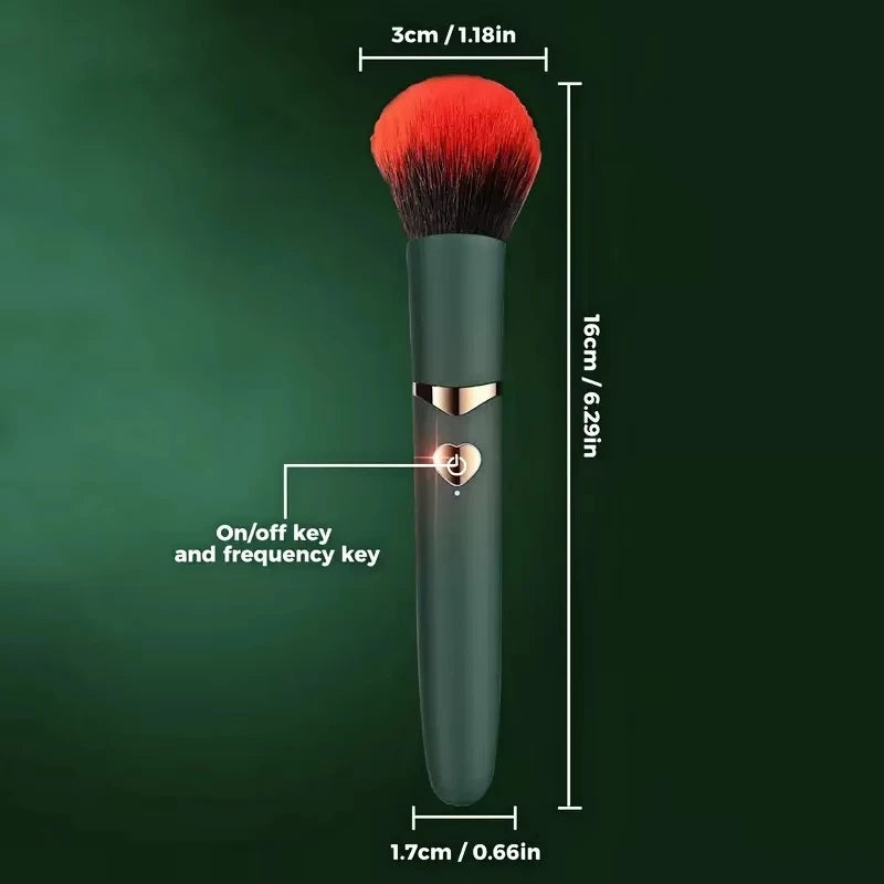 2 In 1 Electric Multi-Function Soft Fluffy Portable Foundation Brush Vibration Makeup Brush Rechargeable Detail Makeup Tools ﻿ Vue