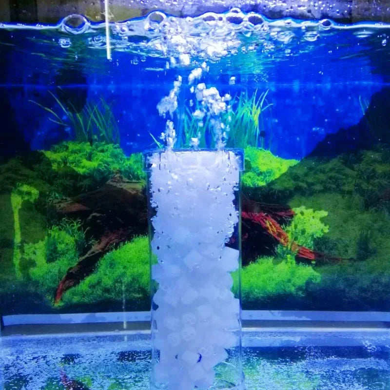 Fish Tank Filter Fluidized Moving Bed Filter Bubble Bio Filter Media With Air Stone Sponge Filters Pneumatic Rolling Biochemical Vue