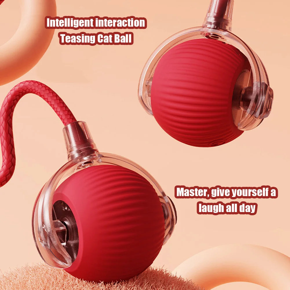 Red/Green Cat Ball Toy Automatic Cat Toy Rechargeable Electric Cat Toy Ball Cat Puzzle Toy Cat Balls Intelligent Mouse For Cat Vue