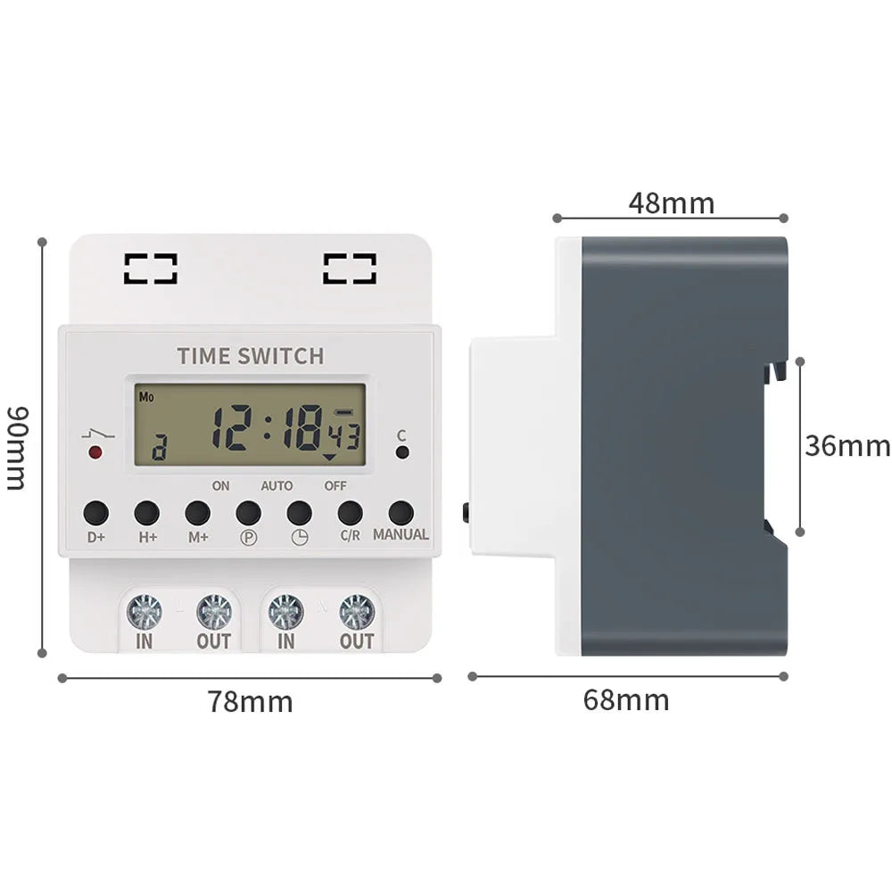 220V Timing Switch Time Controller Programmable Time Controller Switch Relay LCD Display 28 Groups Number Setting Timing Switch Vue