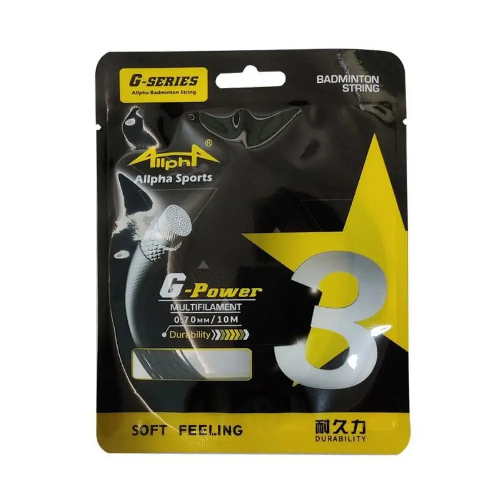 0.7mm G3 Badminton Racket Line High Elastic Standard Badminton String Carbon Nanofiber Durable Badminton String Line Training Vue black