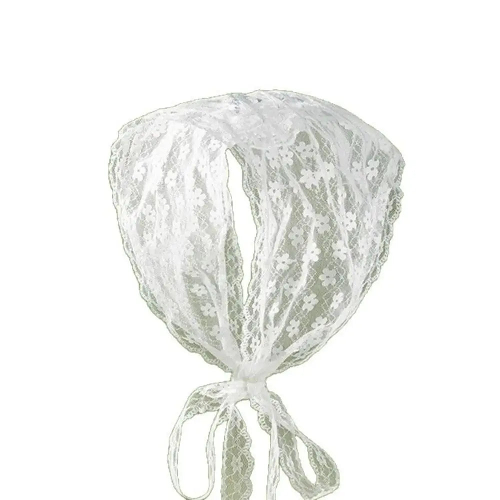 Cloth Lace Design Headscarf Triangular Shape Lightweight Fabric