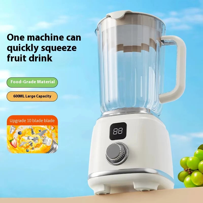 Electric Portable Juicer Fresh Fruit Mixer 10 Blades 600ML Multifunctional Juicer Ice Crusher Smoothie Blender Home Kitchen Tool Vue