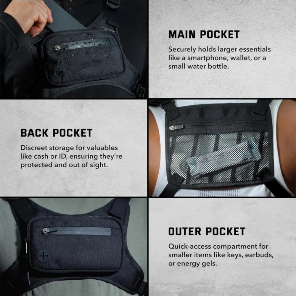 Spot, Outdoor Breast Bag Men's Multifunctional Training Running Sports Hiking Fitness Bag Tactical Bag Vue