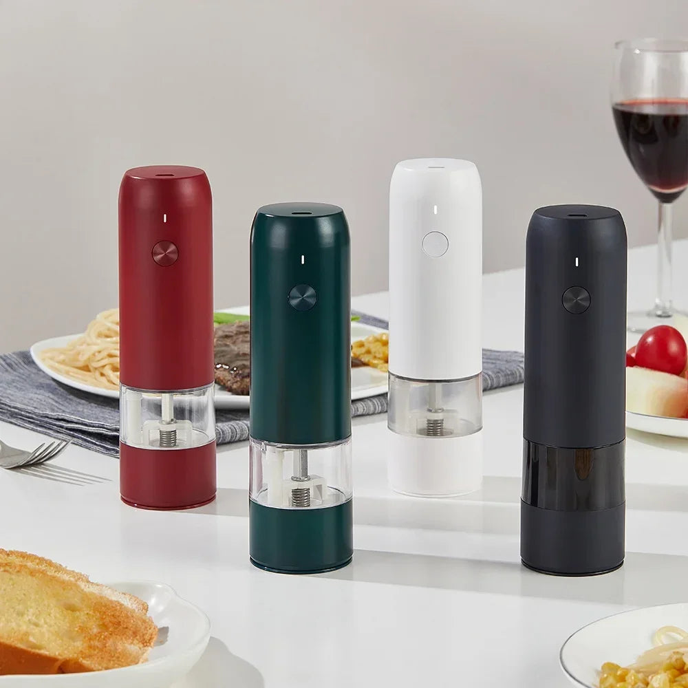 ZZHD 5 In 1 Adjustable Electric Pepper Salt Spice Mill Grinder Seasoning Kitchen Tools Grinding For Cooking Restaurant Vue