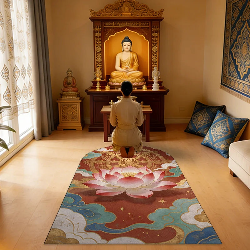 Vintage Prayer Cushion Soft Comfortable Worship Seat Pad For Meditation Zen Room Altar Decor For Adults Home Temple Gift Vue 40x60cm A1