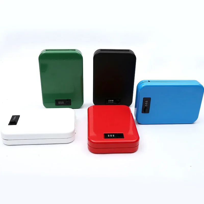 New Portable Security Box Pistol Safes Cash Jewelry Money Safe Box With Combination Lock Password For Home Car Office Safe Vue
