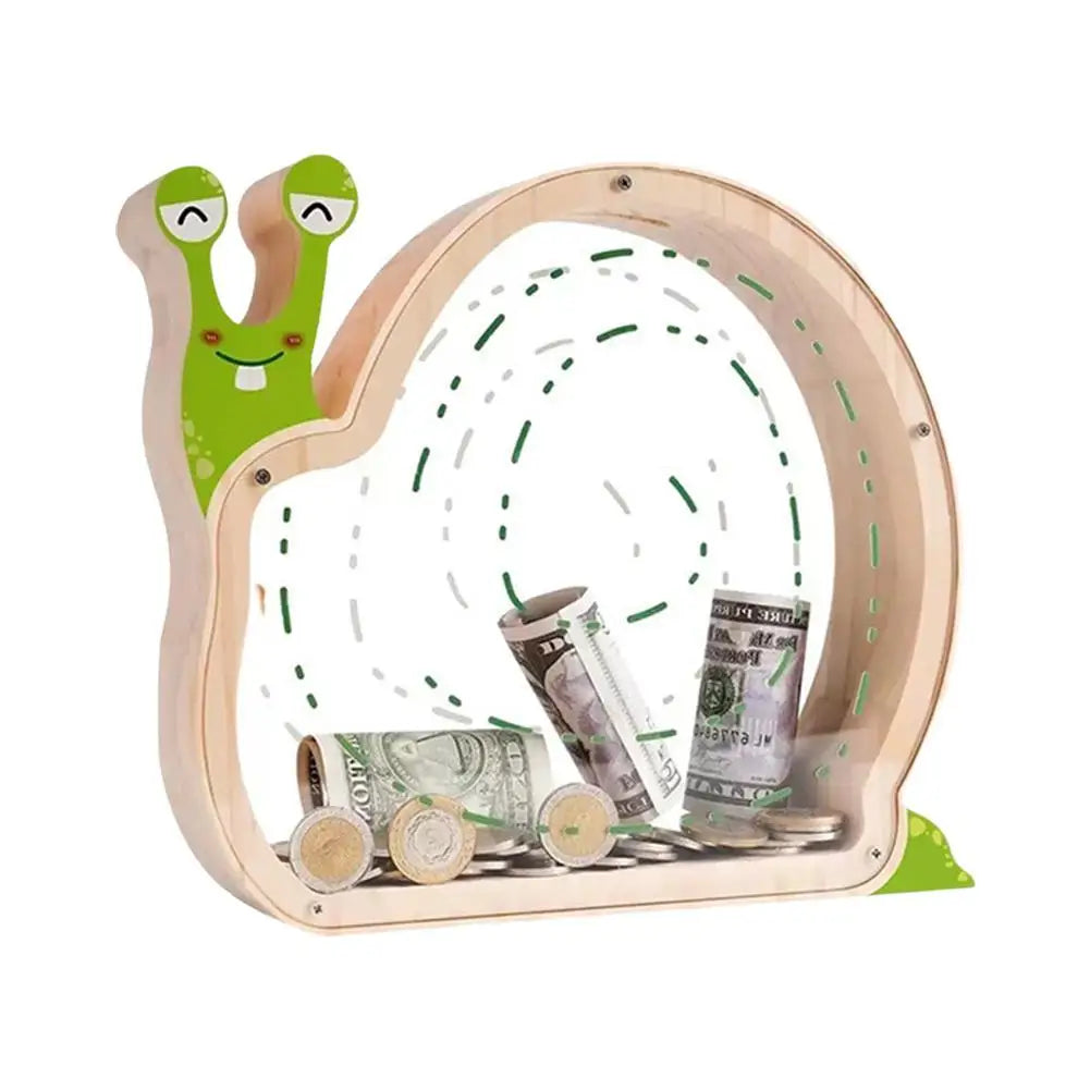 Wooden Dinosaur Piggy Bank For Kids Educational Toy To Foster Saving Habit, Safe Cash Jar, Gift For Boys Girls Room Decor Vue
