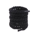 2Pcs Round Thick Rope Laces Polyester Cotton High Quality Solid Color Laces 0.8cm120cm Width 5Colors Bold Shoelaces Vue Black