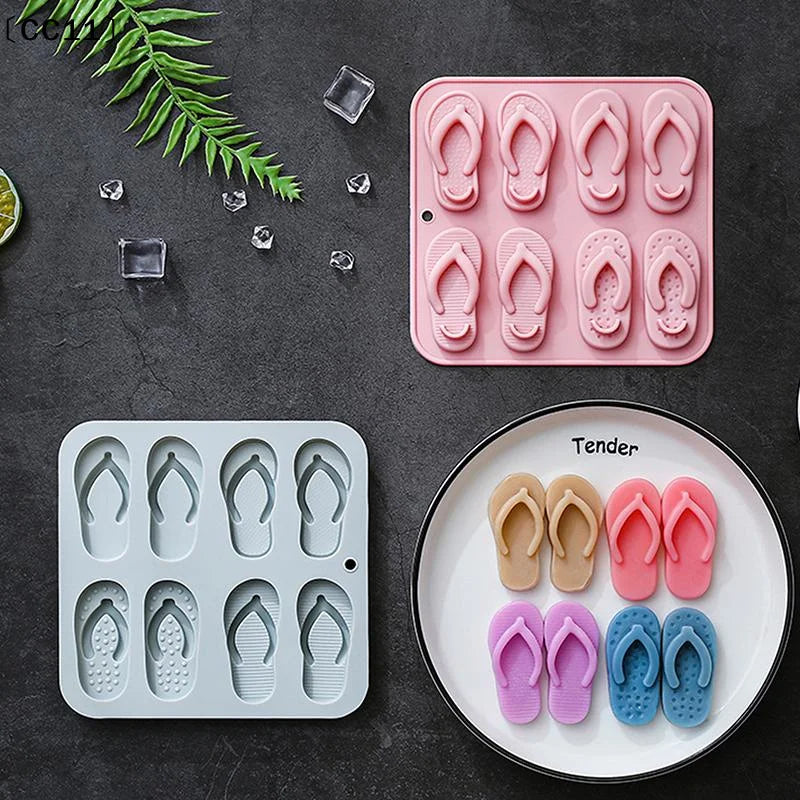 Beach Shoes Silicone Mold Summer Flip-flops Slipper Fondant Birthday Vue