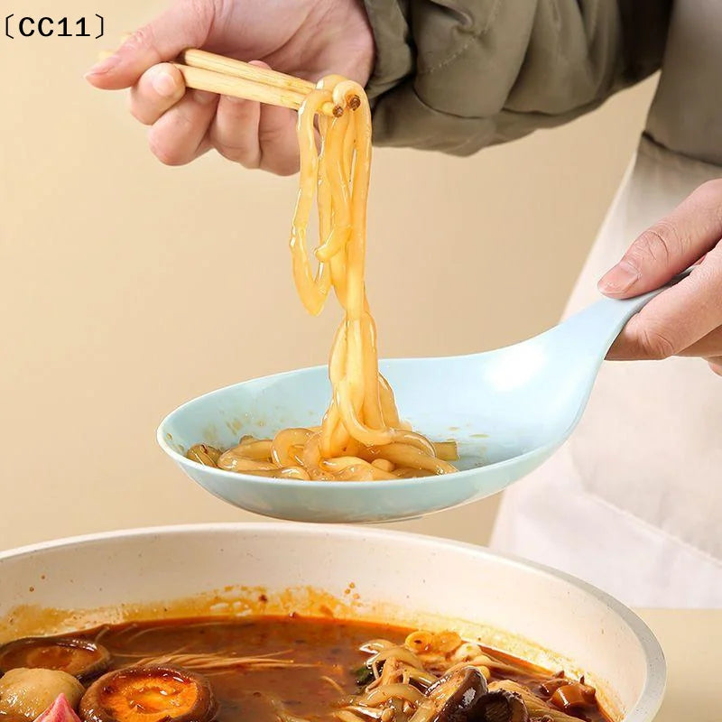 CC11Big Spoon Plate Handle Sauce Dish Plates Handled Serving Korean