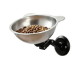 Stainless Steel Magnetic Cat Bowl Space Saving Height Adjustable Dogs Water Bowl No-Drill Leak-Proof Cervical Spine Bowl Kennels Vue Black