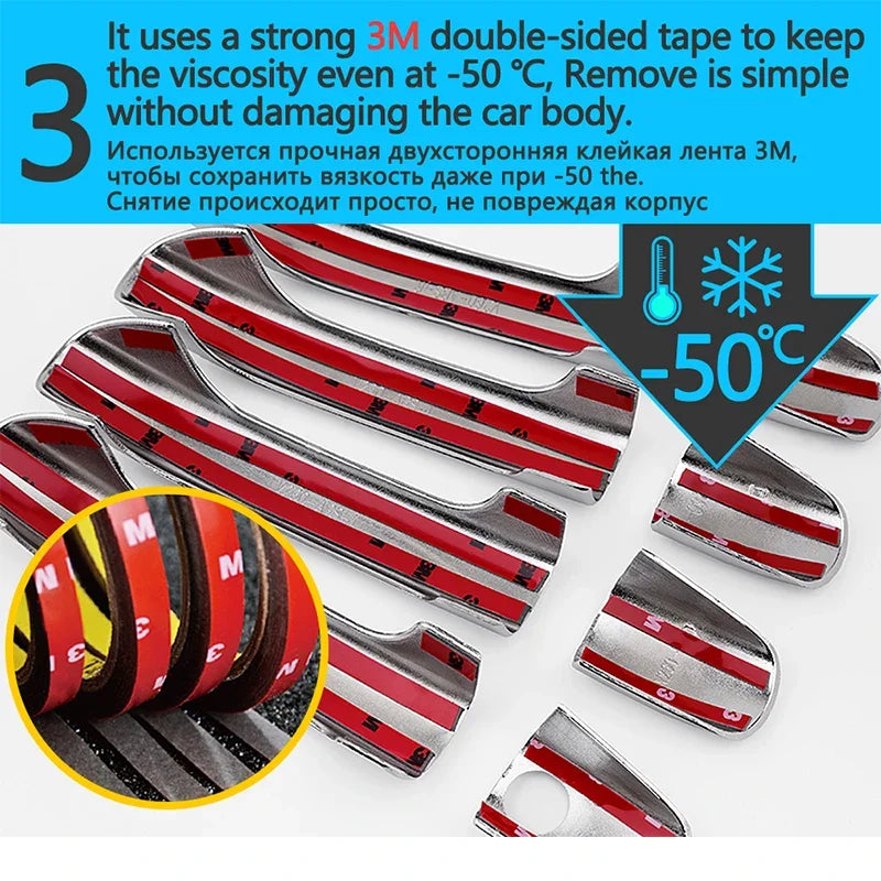 Car Door Handle Cover Trim For Ford Mondeo Fusion 5 MK5 CD391 2014~2022 Exterior Decor Protective Accessories Scratch Stickers Vue