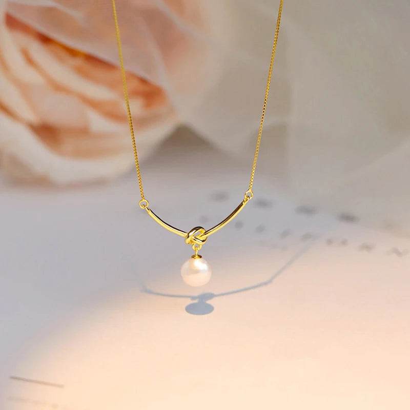 Huitan Imitation Pearl Pendant Necklace – Korean Fashion Women Pearl Pendant Necklace Vue XL1419 45cm