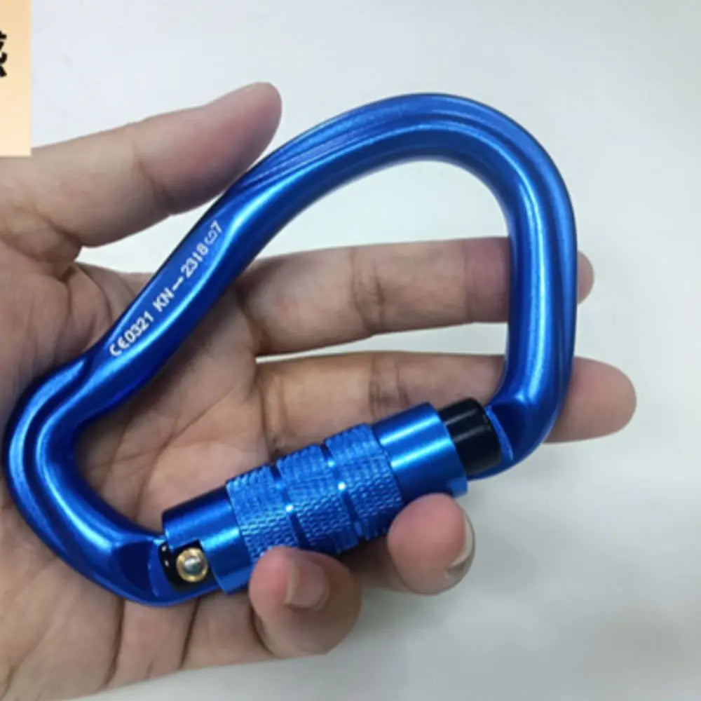 7075 Aviation Aluminum Safety Auto Lock Buckle 23KN Pear-shaped Professional Carabiner Durable Sturdy Outdoor Sports Buckle Vue