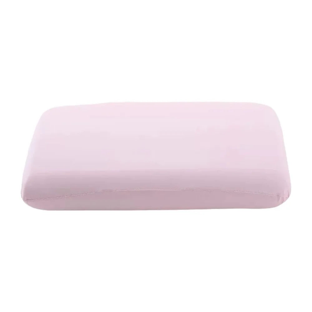 Solid Color Cooling Pillowcase High Elasticity Breathable Ice Silk Pillowcase Skin Friendly Stain-resistant Pillowslip Summer Vue Pink-Zipper