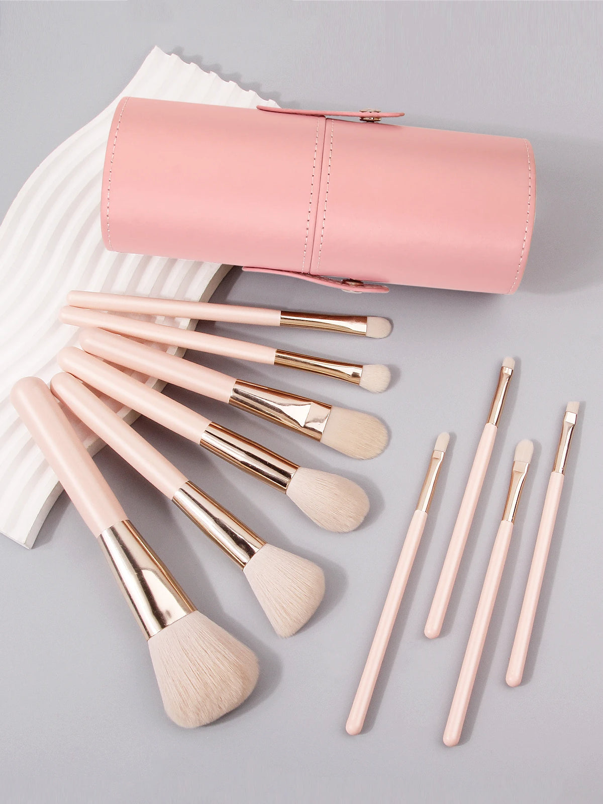11pcs High-End Professional Makeup Brushes Set with Bucket Blush Powder Eyeshadow Eyebrow Foundation Beauty Makeup Tool Brochas Vue