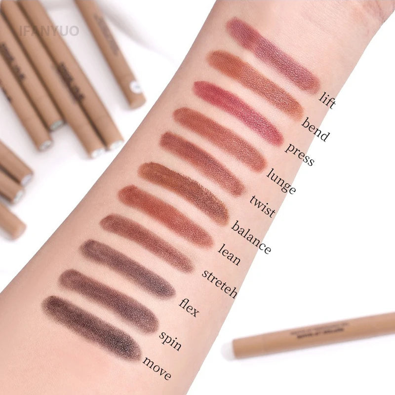 Chocolate Brown Silky Lipliner Pen Peptide Lipgloss Pencil Lasting Matte Nude Pink Lipstick Lip Outline Contour Defind Lip Liner Vue