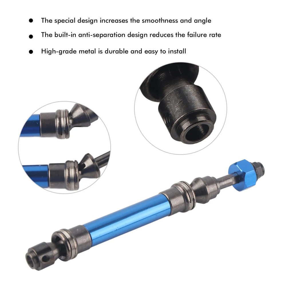 4Pcs CVD Front Rear Drive Shaft Metal Transmission Axle for Traxxas Slash 4X4 1/10 RC Car Vue