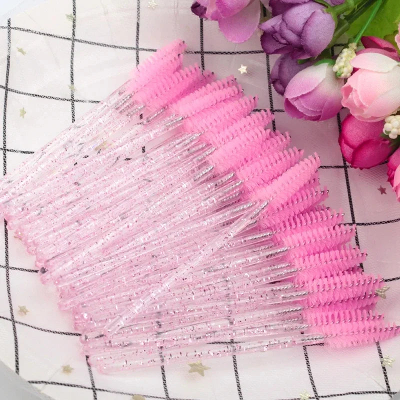 Eyelash Brushes 5/50 Pcs Lashes Extension Tools Eyebrow False Eye Brush Mascara Wands Applicator Spoolers Lashes Cosmetic Tool Vue