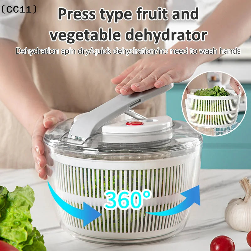 Household Salad Dryer Spinner Vegetable Dehydrator Multi-function