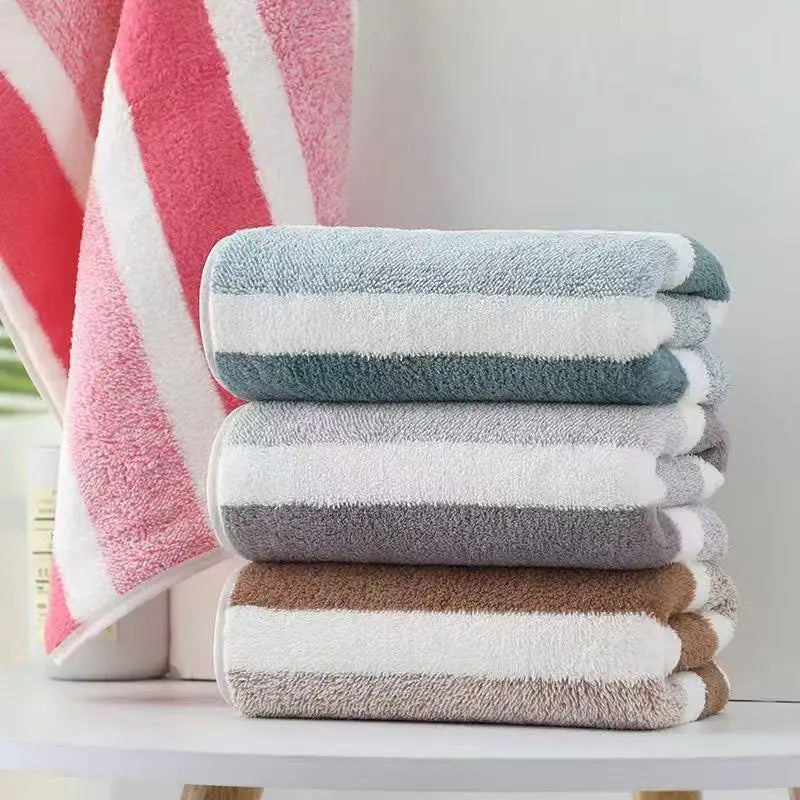Coral Fleece Towels Thick Bath Towel Strong Water Absorption And Quick Drying Non Shedding Durable Suitable For Families Beaches Vue