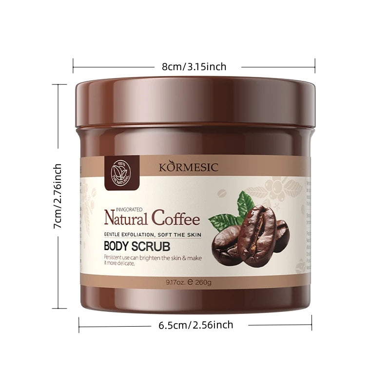 260g Coffee Body Scrub, Deeply Cleanses the Body, Exfoliates Dead Skin Cells, and Brightens Skin Tone Vue