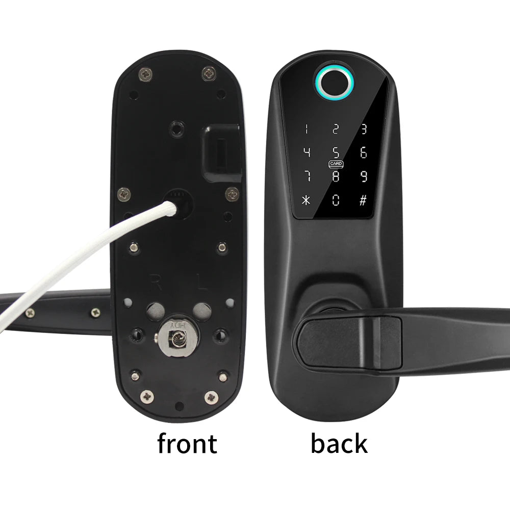 TTLOCK Intelligent Electronic Door Smart Lock - Remote Biometric Fingerprint & RFID Card - Password Key - Electric Unlock System Vue