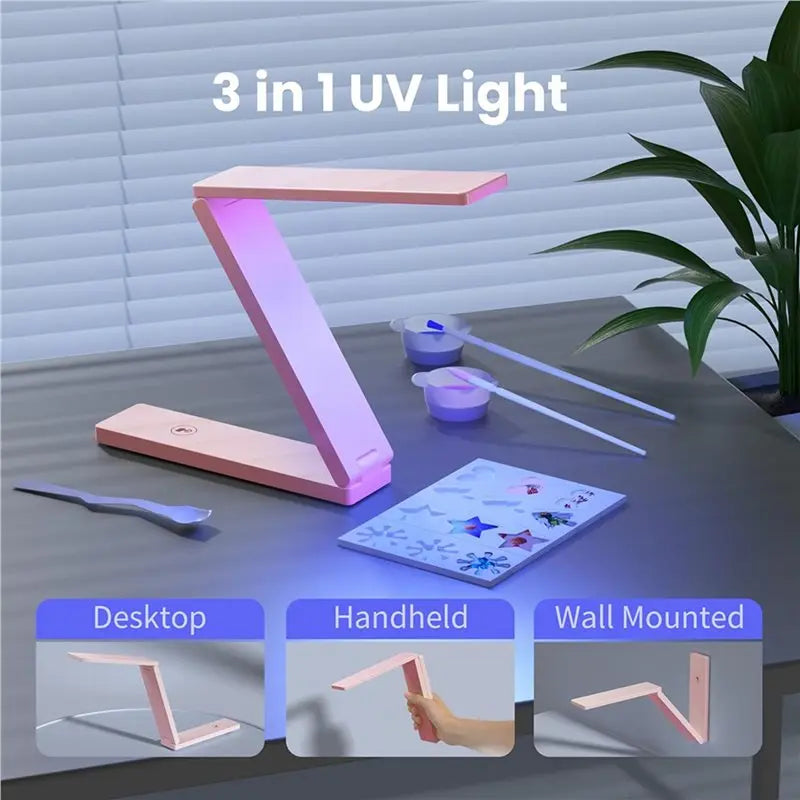 ABKW-2X UV Lamp For Resin Curing, 3 In 1 Use, Resin Supplies For UV Resin, Resin Mold, DIY Craft Decoration Vue