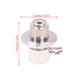1pcs Connector UHF SO239 Female Jack Nut Bulkhead Crimp RG58 RG142 LMR195 Right Angle RF Coaxial Wire Terminals Vue Silver