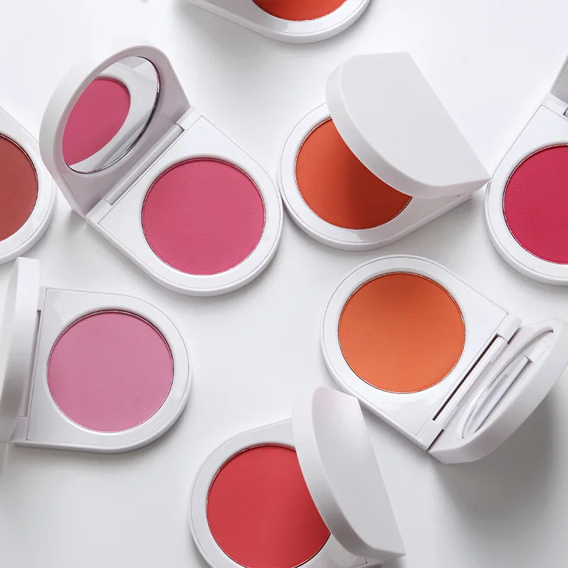 Makeup Blush Custom Logo Nourishing Facial Cheek Contour Peach Blusher Palette Women Matte Pressed Powder Cosmetics Bulk 5pcs Vue