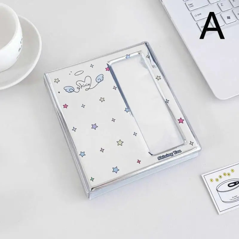 Cartoon 4 Grid Idol Card Photo Booth Album For 40 Pcs 2x6 Inch Photo Strips Bookmark 20 Pcs 4x6 4R Photo Holder Vue A