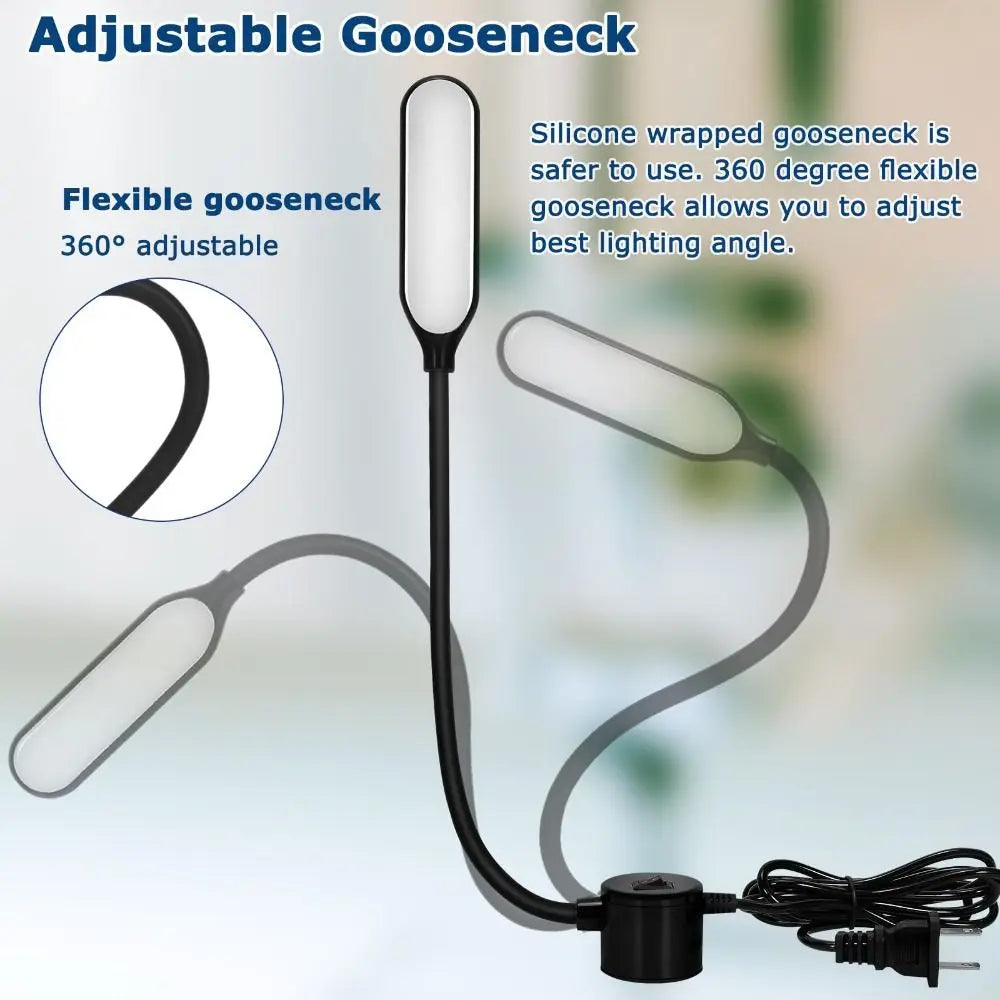 High Brightness Led Sewing Machine Light Flexible Gooseneck Work Lights Desk Light Eye-protecting Magnetic Base Vue