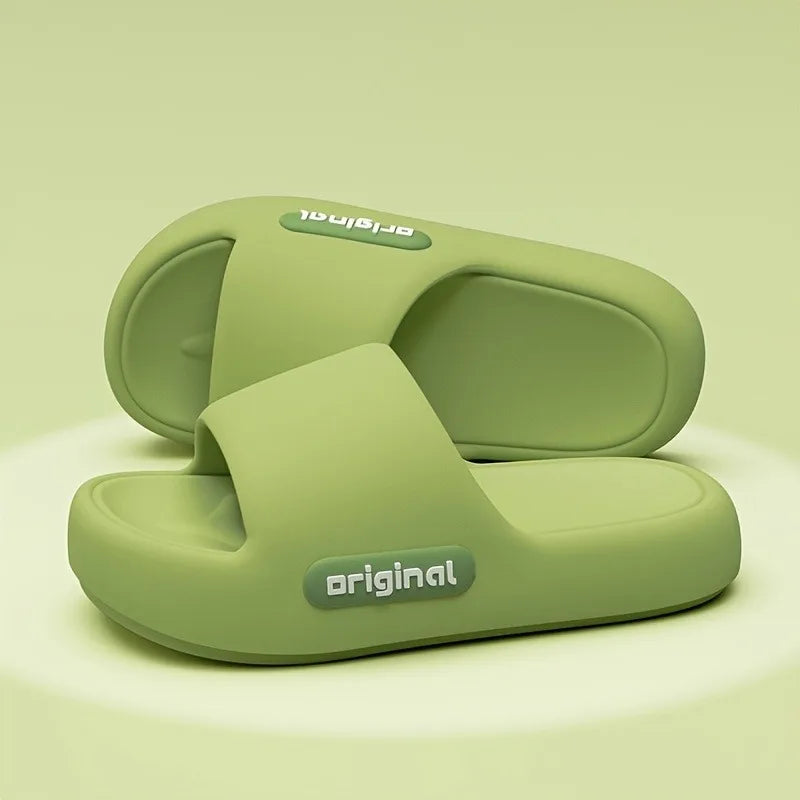 Men's & Women's Anti-Slip EVA Flip Flops - Lightweight Quick-Dry Comfortable Durable Slippers, All-Season Indoor Outdoor Beach Vue green 40-41