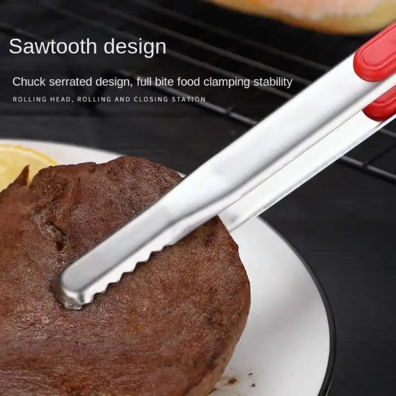 New Stainless Steel Barbecue Clip Non-slip Thickened Simplicity Portable Clip Multifunction Buffet Steak Food Clip BBQ Tools Vue