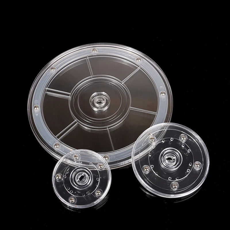 75-200mm Acrylic Transparent Turntable Plastic Displays Rotating Base Photography Showcase Home Decor Craft Accessories Vue