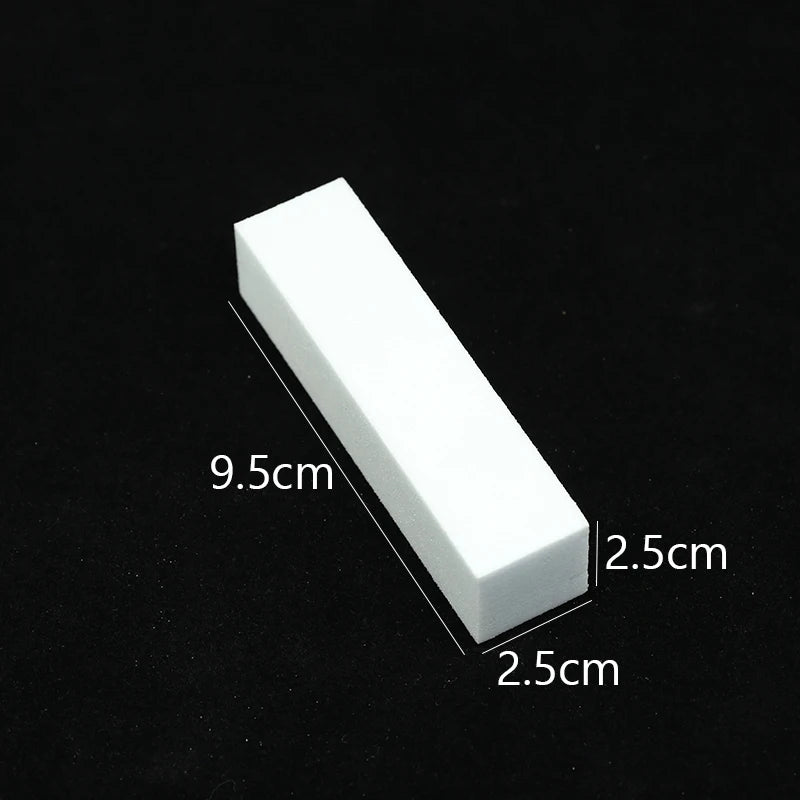 Nail Art Buffer Grinder Buffing Block White Nail File For Pedicure Tips Manicure Care Sponge Buffer Gel Polish Accessories Tools Vue