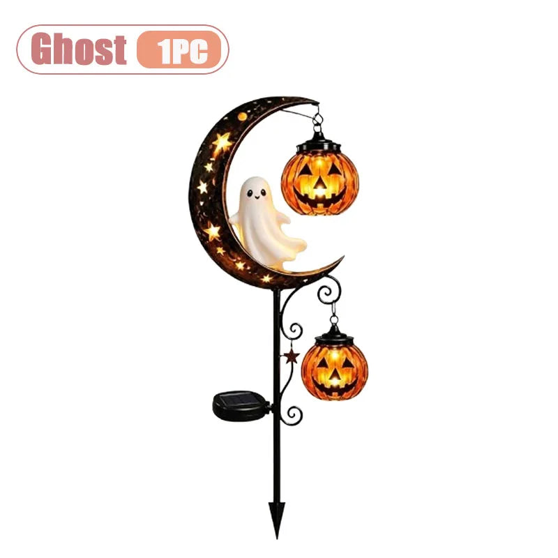 1-2pcs Solar Powered Halloween Black Cat and Pumpkin Yard Stake Light for Garden Lawn Pathway Patio Porch Decor Vue Ghost-1PC