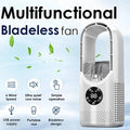 3-in-1 USB Tower Fan Bladeless Desktop Air Cooler Remote Control Vue White3